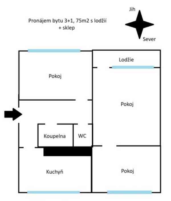 Pronájem 3+1, 75m2+balk. (LBC - Rochlice, ul. Sametová) - foto 15