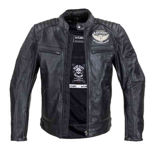 Kožená motobunda W-TEC Black Heart Wings Leather Jacket XL - foto 4