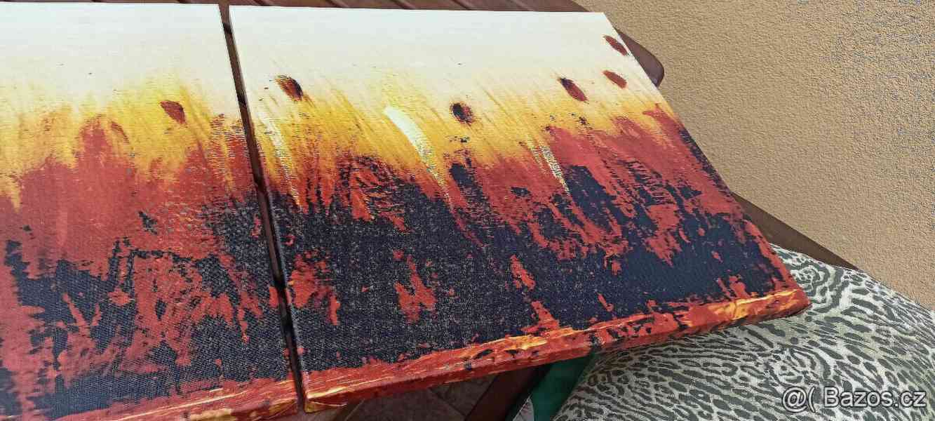 3 dílný dekorativní obraz,plátno.159x53cm.Nový.  - foto 3