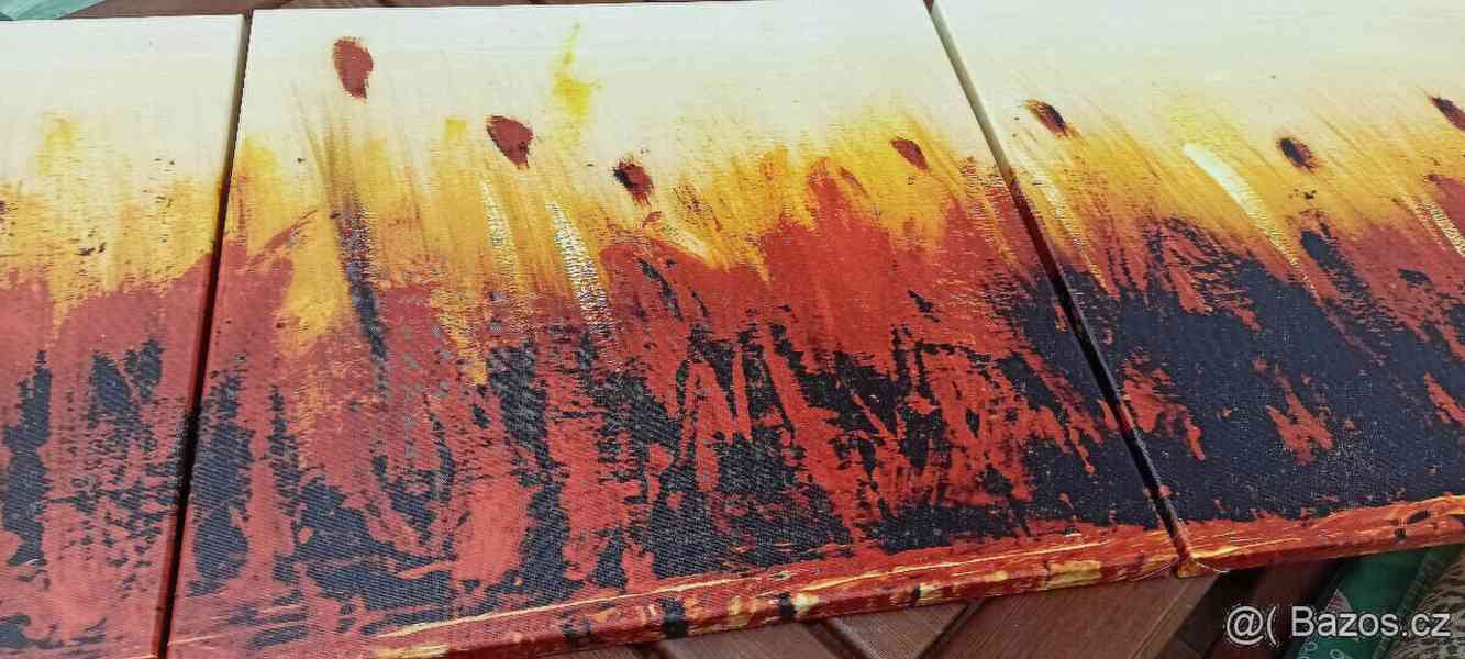 3 dílný dekorativní obraz,plátno.159x53cm.Nový.  - foto 2