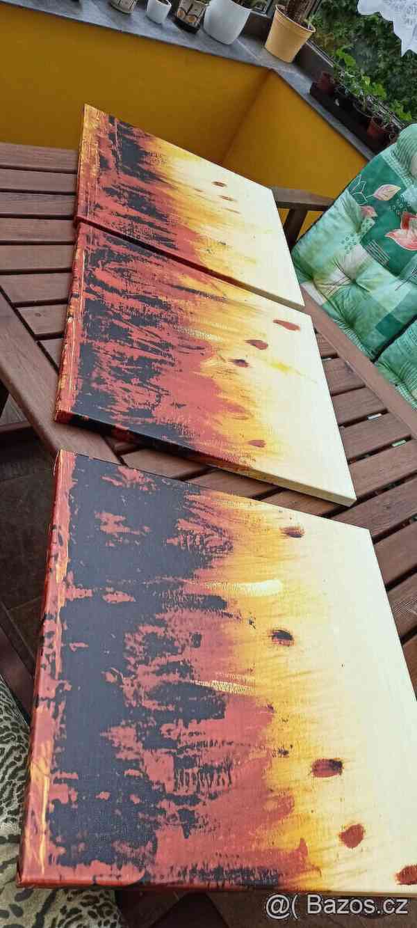 3 dílný dekorativní obraz,plátno.159x53cm.Nový.  - foto 5