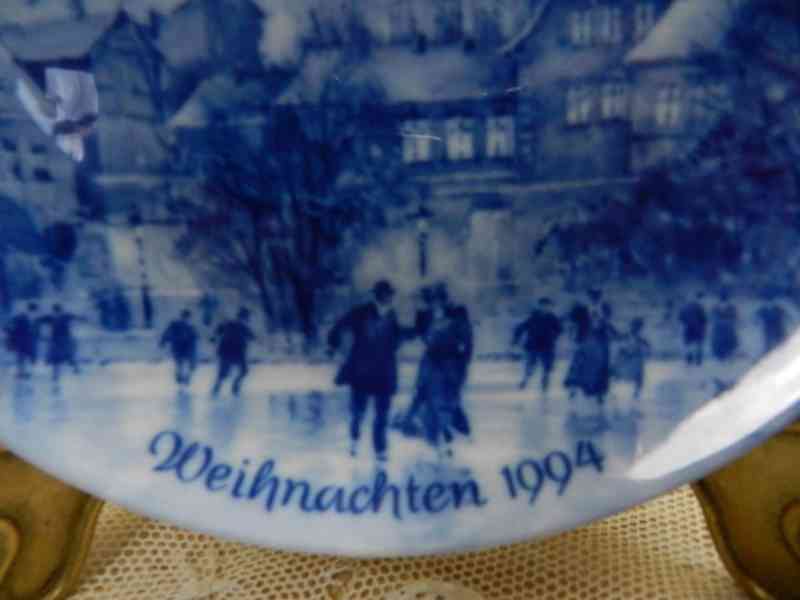 Modrý Talíř Vánoce 1994 limit edice Berlin Německo - foto 3