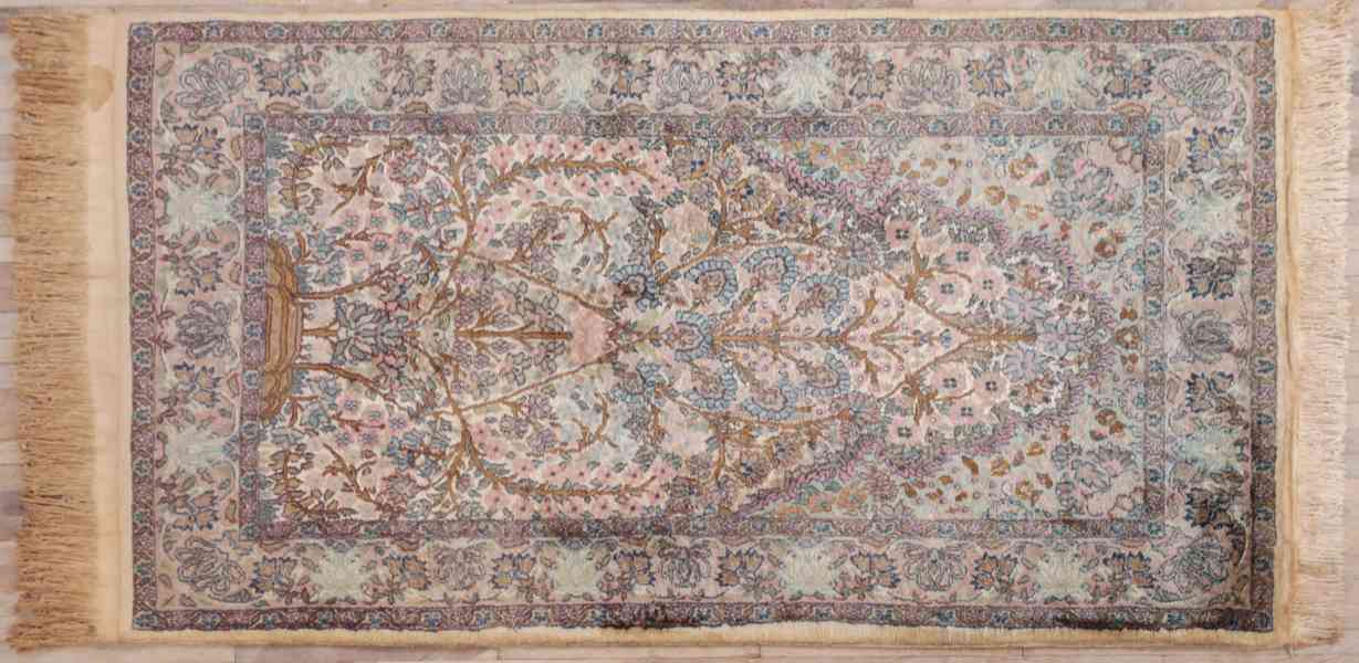 Perský koberec strom života s hedvábím 177 X 92 cm - foto 1