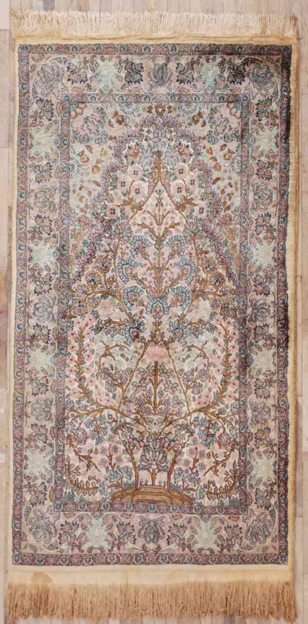 Perský koberec strom života s hedvábím 177 X 92 cm - foto 3