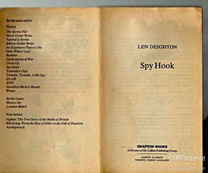 Spy Hook  Len Deighton 1989 špionáž . kniha - foto 2