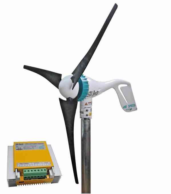 Sada větrná elektrárna + regulátor nabíjení 12 V  500 W - foto 1