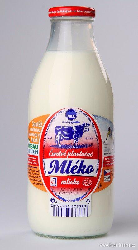 Čerstvé mléko 0,75L a 1L sklenné flaše - foto 2