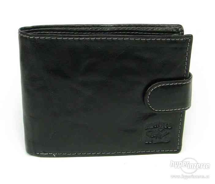 Pánská kožená černá peněženka - foto 1