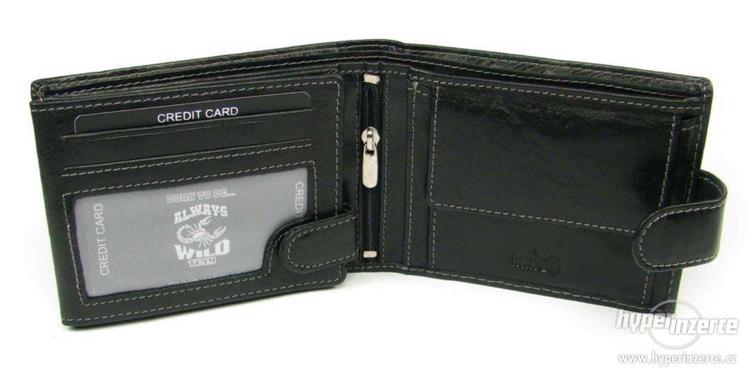 Pánská kožená černá peněženka - foto 3