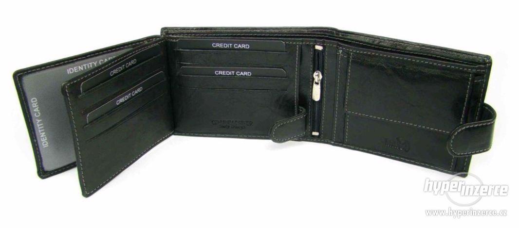 Pánská kožená černá peněženka - foto 5