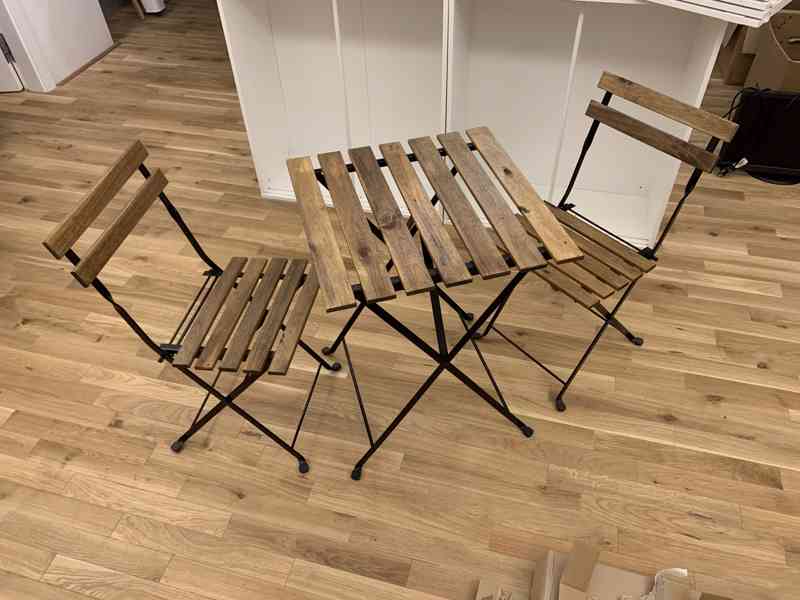 Stůl + 2 židle IKEA TARNO - venkovní - foto 2