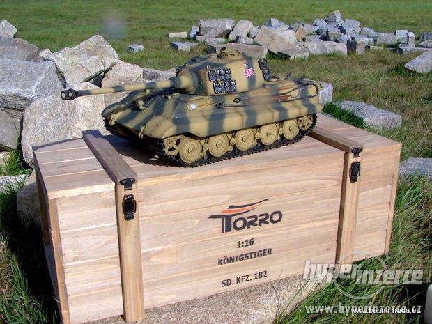 NOVÝ Kovový RC model tanku Tiger II. King Tiger z ed. Torro - foto 1