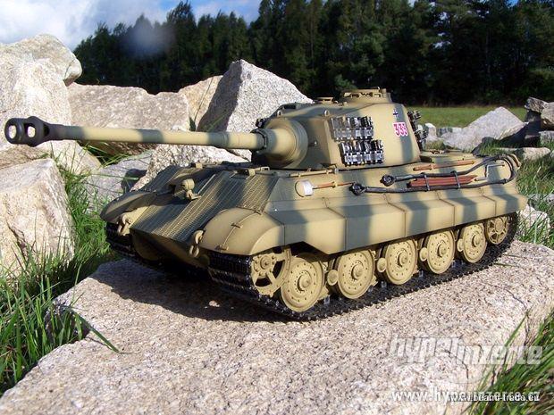 NOVÝ Kovový RC model tanku Tiger II. King Tiger z ed. Torro - foto 2