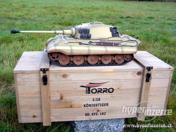 NOVÝ Kovový RC model tanku Tiger II. King Tiger z ed. Torro - foto 6