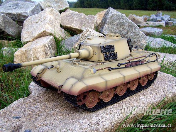 NOVÝ Kovový RC model tanku Tiger II. King Tiger z ed. Torro - foto 7