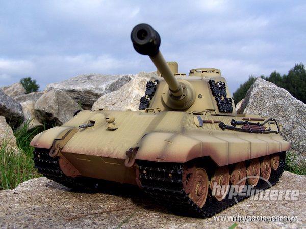 NOVÝ Kovový RC model tanku Tiger II. King Tiger z ed. Torro - foto 10