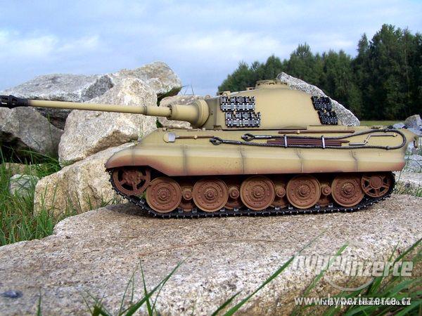 NOVÝ Kovový RC model tanku Tiger II. King Tiger z ed. Torro - foto 11