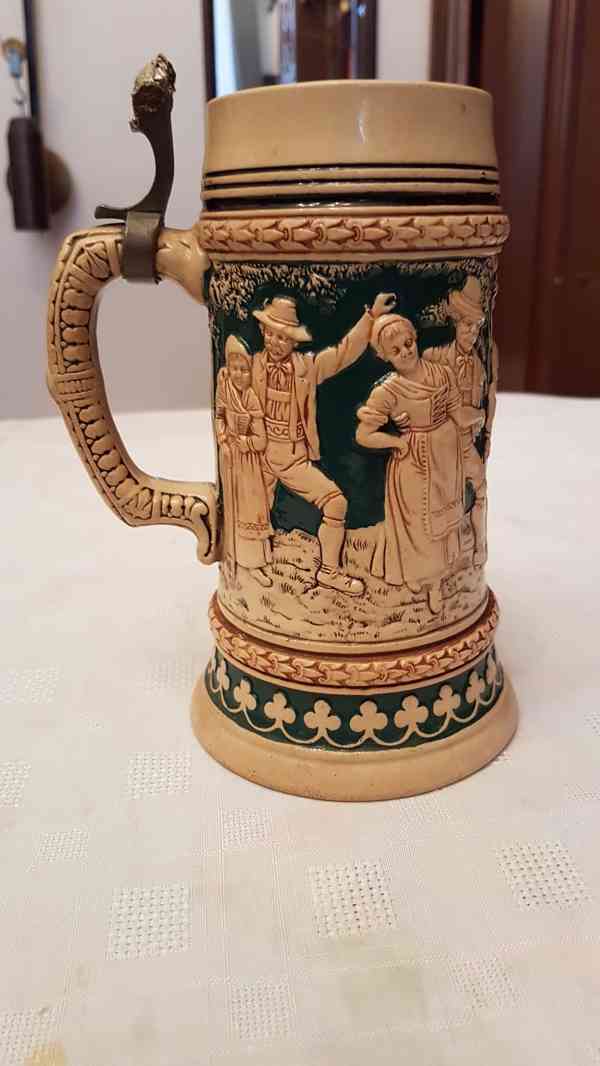  Kameninový bohatě zdobený německý krýgl bez víčka - foto 4