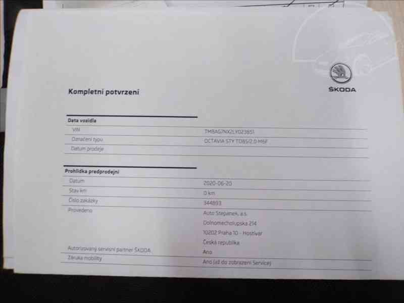 Škoda Octavia 2,0 TDI STYLE,ODPOČET DPH! - foto 15
