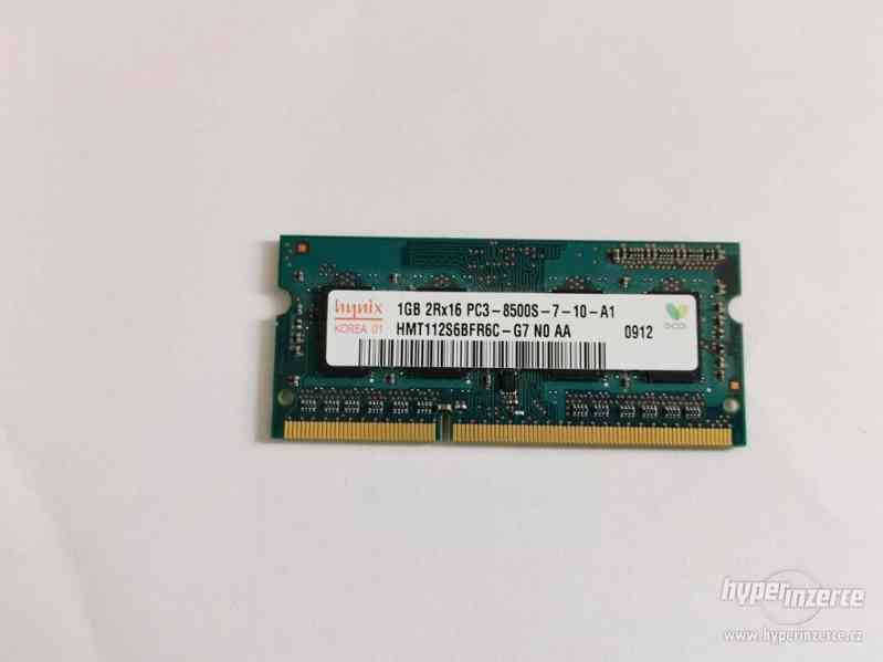 1GB SODIMM DDR3 PC3-8500 1066MHz notebooková paměť - foto 1