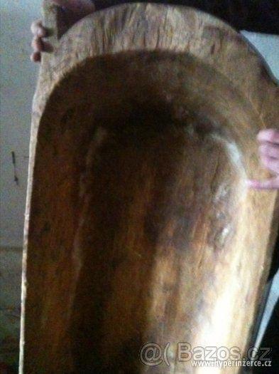 Staré dřevěné koryto , necky cca 2 m, vydlabávané - foto 2