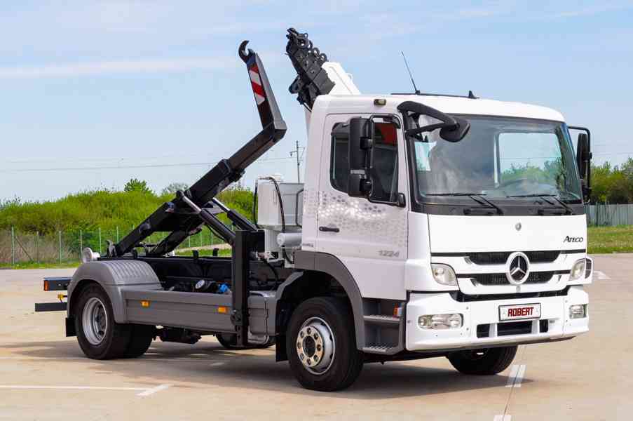MERCEDES ATEGO 1224 HÁKOVÝ NOSIČ KONTEJNERŮ HYDRAULICKÁ RUKA - foto 72