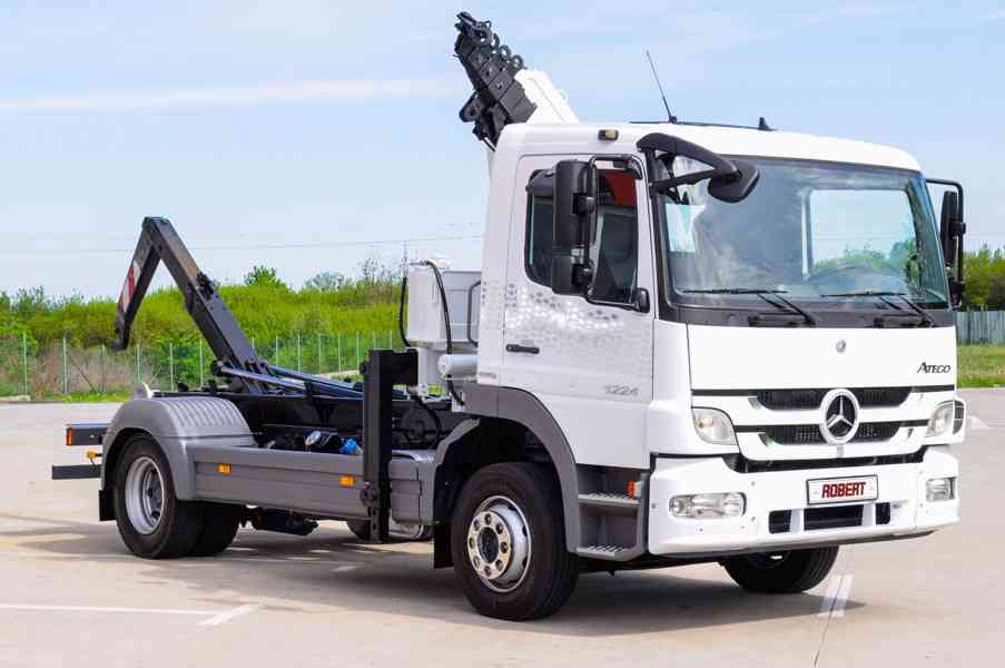 MERCEDES ATEGO 1224 HÁKOVÝ NOSIČ KONTEJNERŮ HYDRAULICKÁ RUKA - foto 77