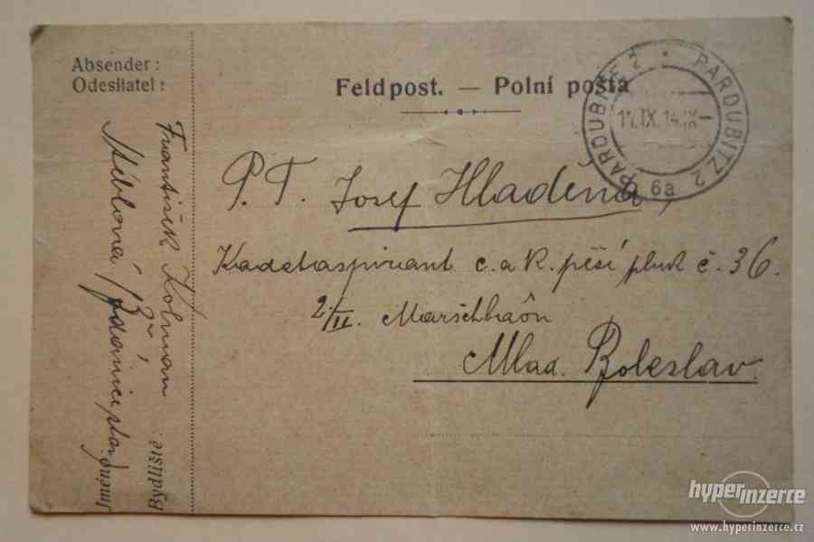 Feldpostkarte - polní pošta - 1. světová válka - 1914 - foto 1