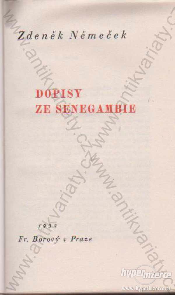 Dopisy ze Senegambie Zdeněk Němeček - foto 1