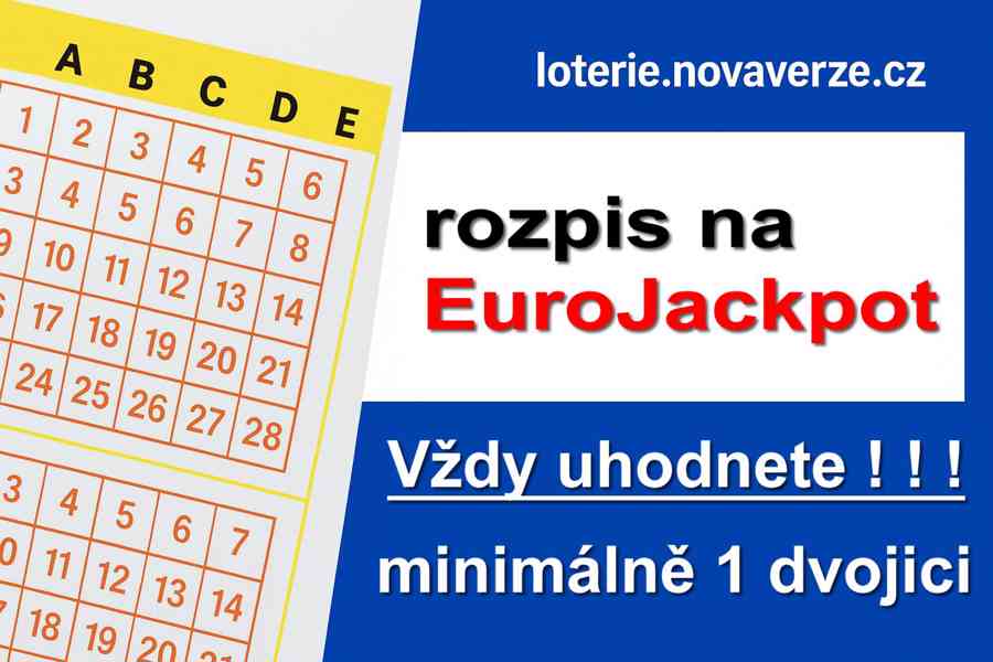 Strukturní ROZPISY Sportka, EuroJackpot, Maxa, Fortuna