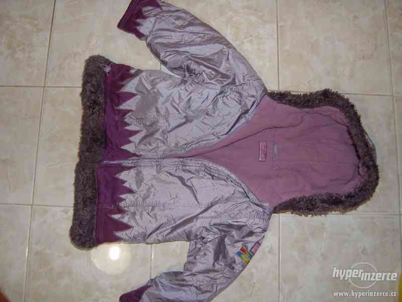 zimní bunda Pampolina, fialová, 6-7 let, velikost 122 - foto 1