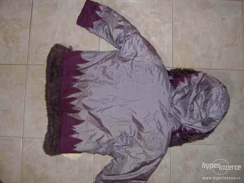 zimní bunda Pampolina, fialová, 6-7 let, velikost 122 - foto 3