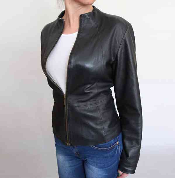 Dámská kožená bunda Marks & Spencer vel. 40 pravá kůže jehně - foto 7