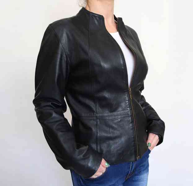 Dámská kožená bunda Marks & Spencer vel. 40 pravá kůže jehně - foto 4