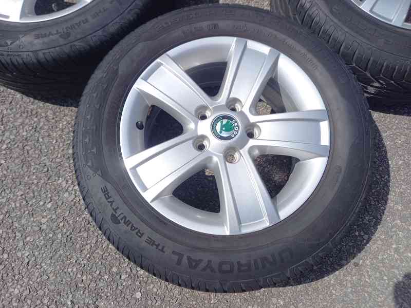 Alu kola Š.Octavia II/VW Caddy +ZÁNOVNÍ letní 205/60R15 Unir - foto 7