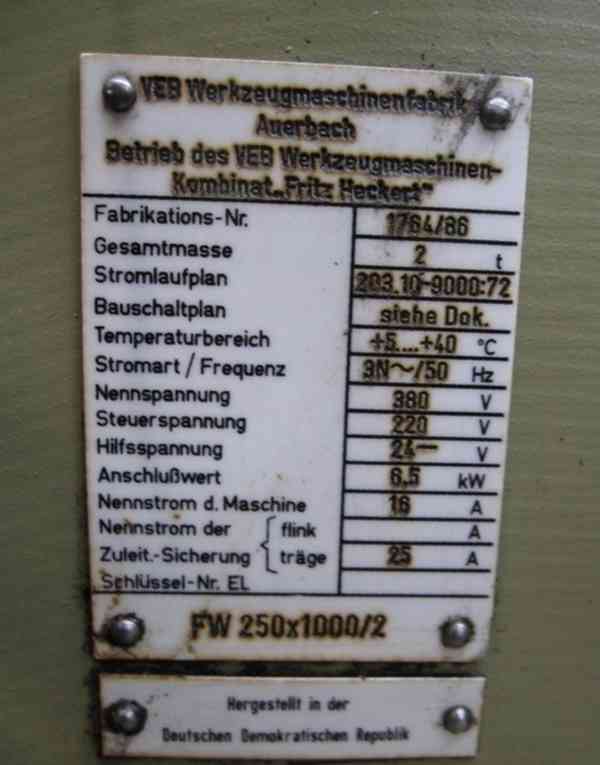 Frézka svislá FW 250x1000/2 (4034.)  - foto 4