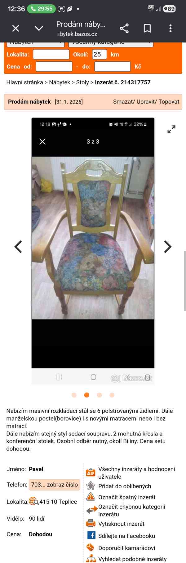  Dubový set (Holandský masiv): Sedací souprava, jídel - foto 6