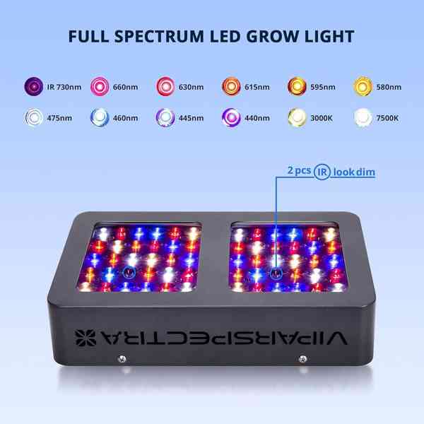 Viparspectra V300 Reflector LED Grow Light (140W) funkční - foto 20