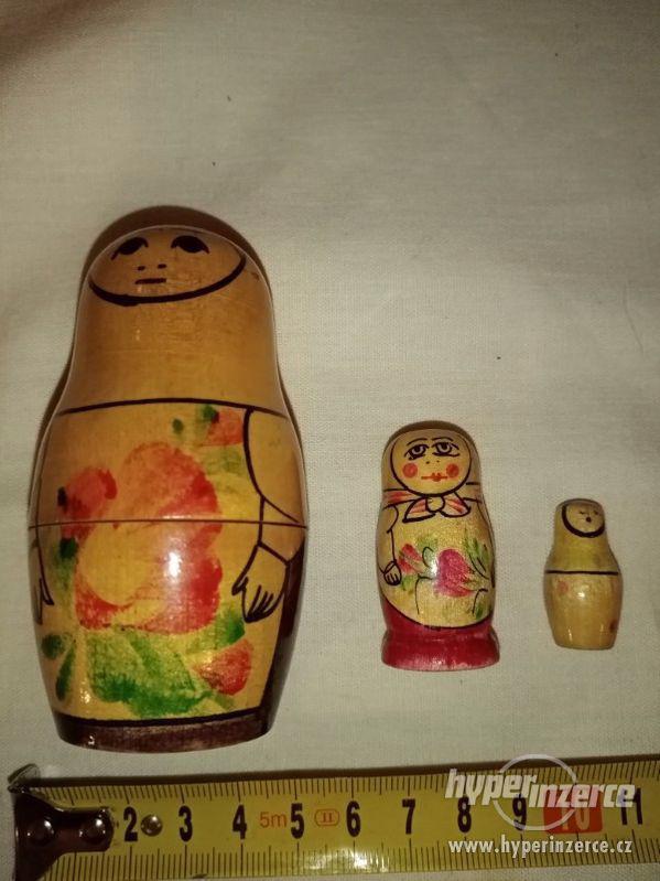 Matrjoška - dřevěná panenka - malé panenky 3 ks - foto 3