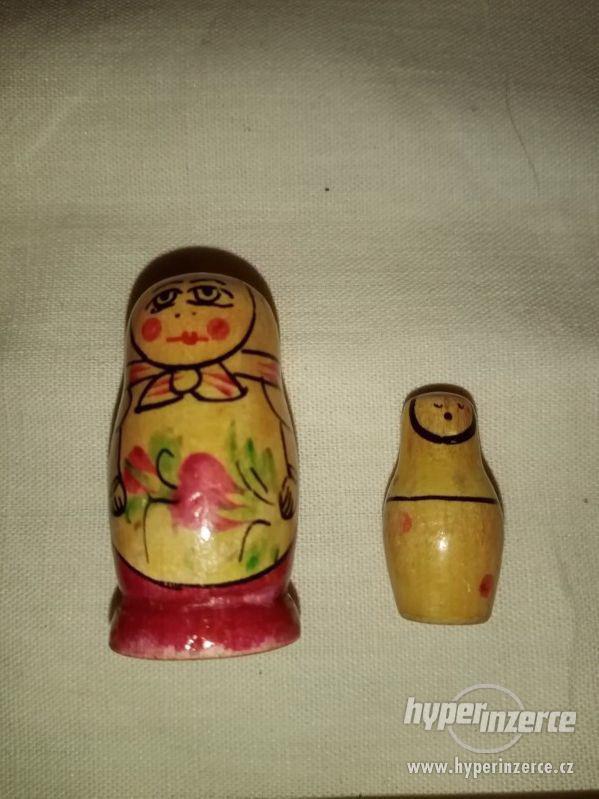 Matrjoška - dřevěná panenka - malé panenky 3 ks - foto 4