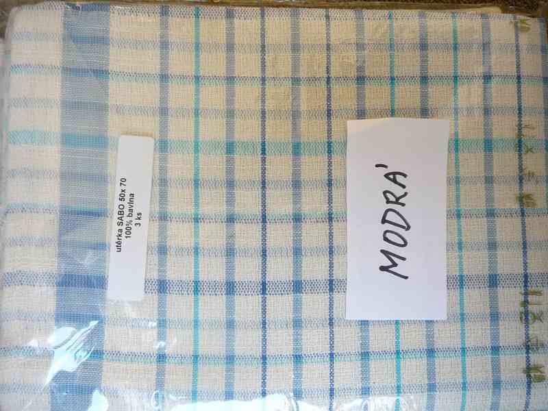 Utěrky na nádobí NOVÉ- 100%bavlna-3ks 50x70 - foto 7