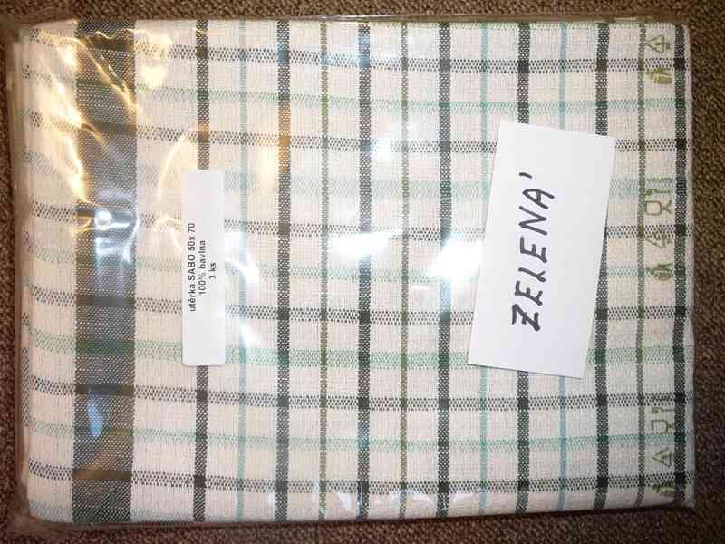 Utěrky na nádobí NOVÉ- 100%bavlna-3ks 50x70 - foto 3