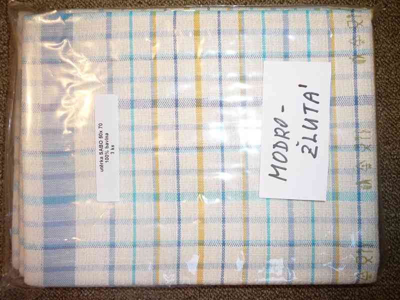 Utěrky na nádobí NOVÉ- 100%bavlna-3ks 50x70 - foto 4