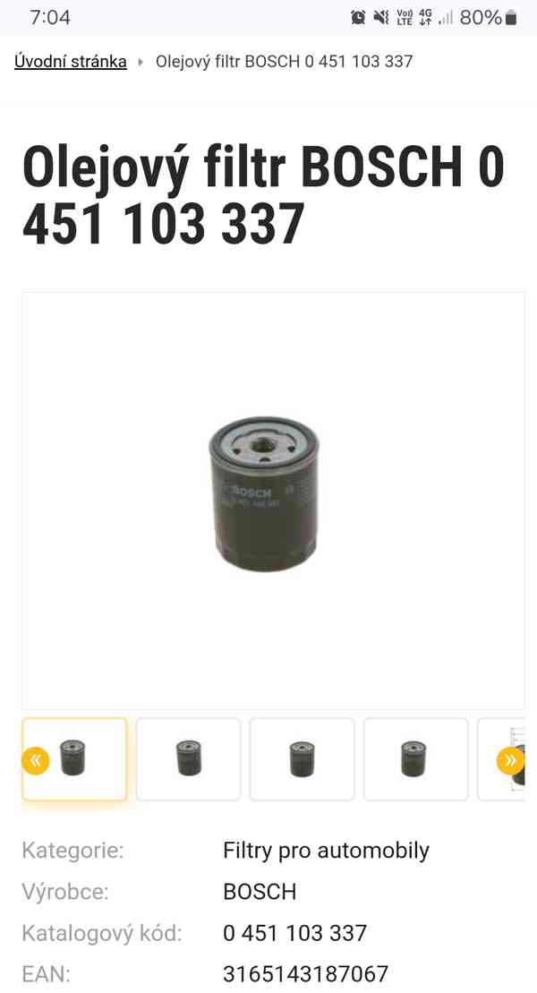 Shell Helix HX7 10W- 40 / 4l + o.f. Bosch 0 451 103 337 - foto 8