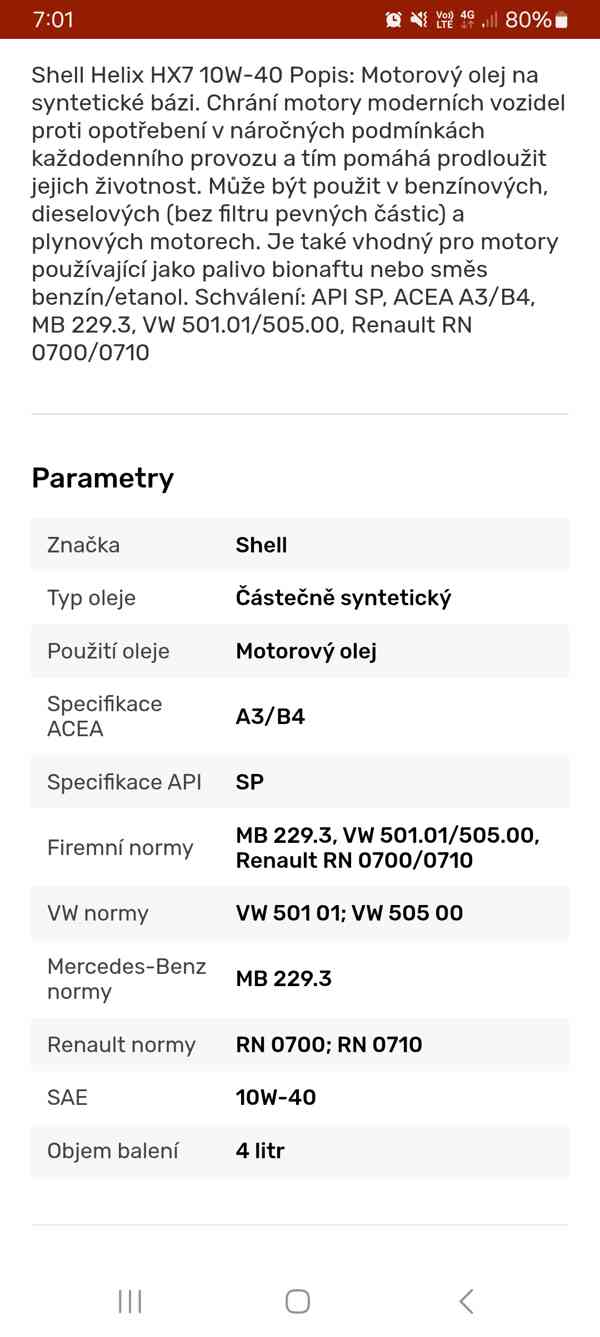 Shell Helix HX7 10W- 40 / 4l + o.f. Bosch 0 451 103 337 - foto 9
