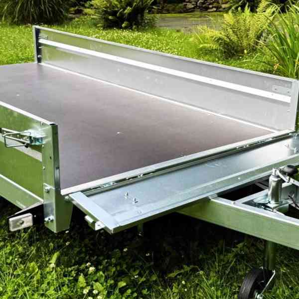Praktický sklopný přívěsný vozík 2x náprava, 2,53m x1,30,DPH - foto 11