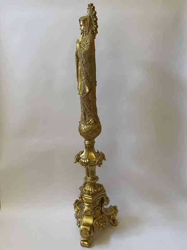 Panna Maria Immaculata - zlatá socha 95 cm - foto 3