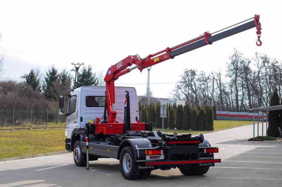 MERCEDES ATEGO 1518 HÁKOVÝ NOSIČ KONTEJNERŮ + HYDR. RUKA EU5 - foto 100