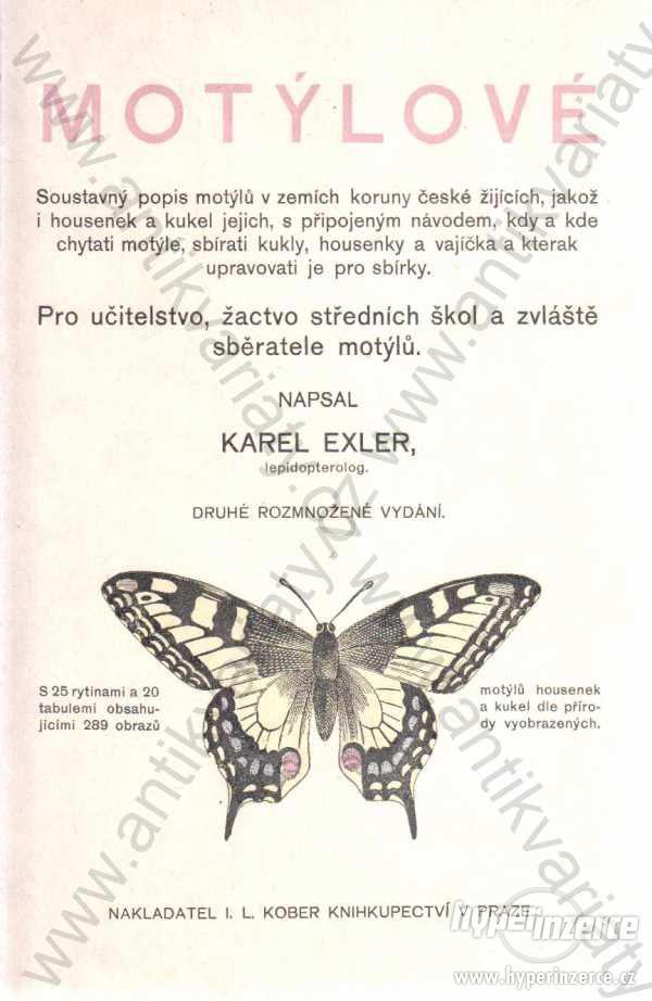 Motýlové Karel Exler I. L. Kober, Praha - foto 1