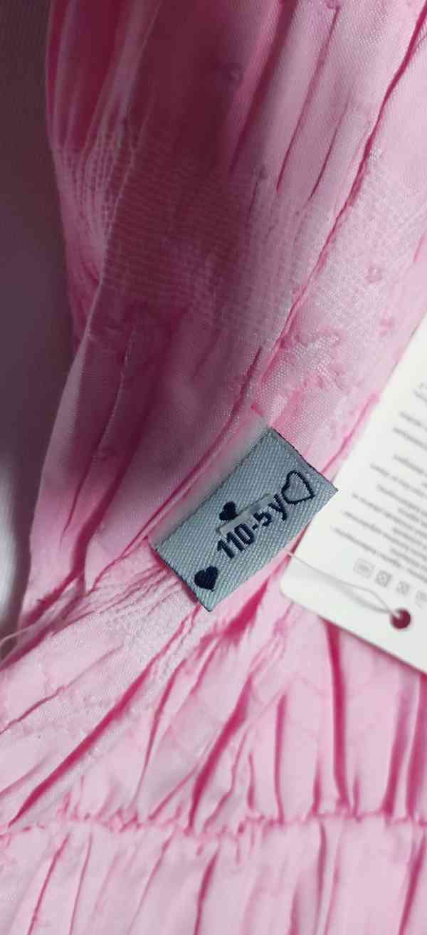 Dětské šaty se žabičkováním, růžové, vel. 110 - foto 4